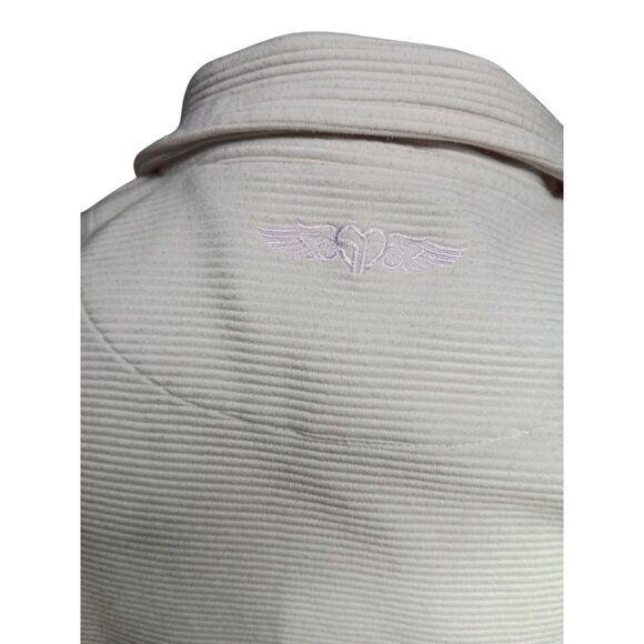 VTG The Ritz Carlton Dove Mountain Arizona Womens White Ribbed Jacket Full Zip M - Picture 12 of 16